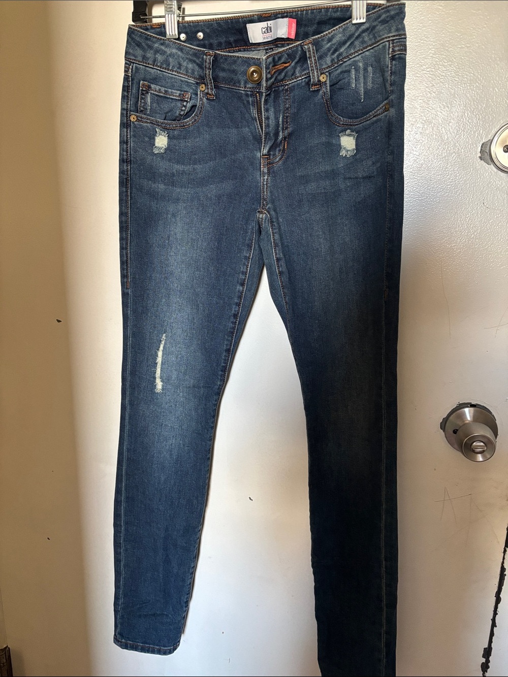 CAbi Indigo Stretch Skinny Jeans with Light Whiskering